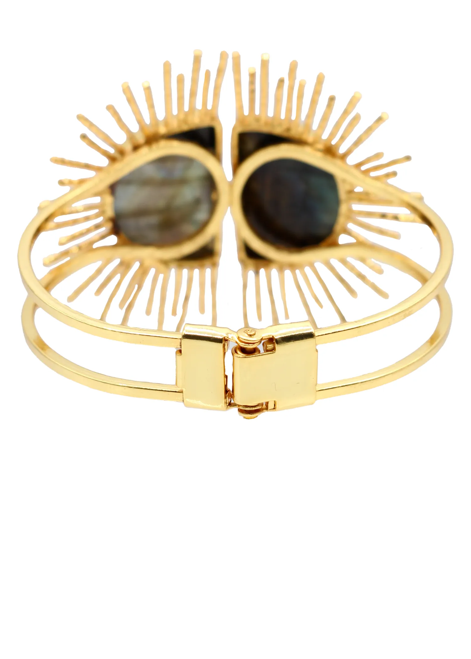 Labradorite Sunburst Hinged Cuff