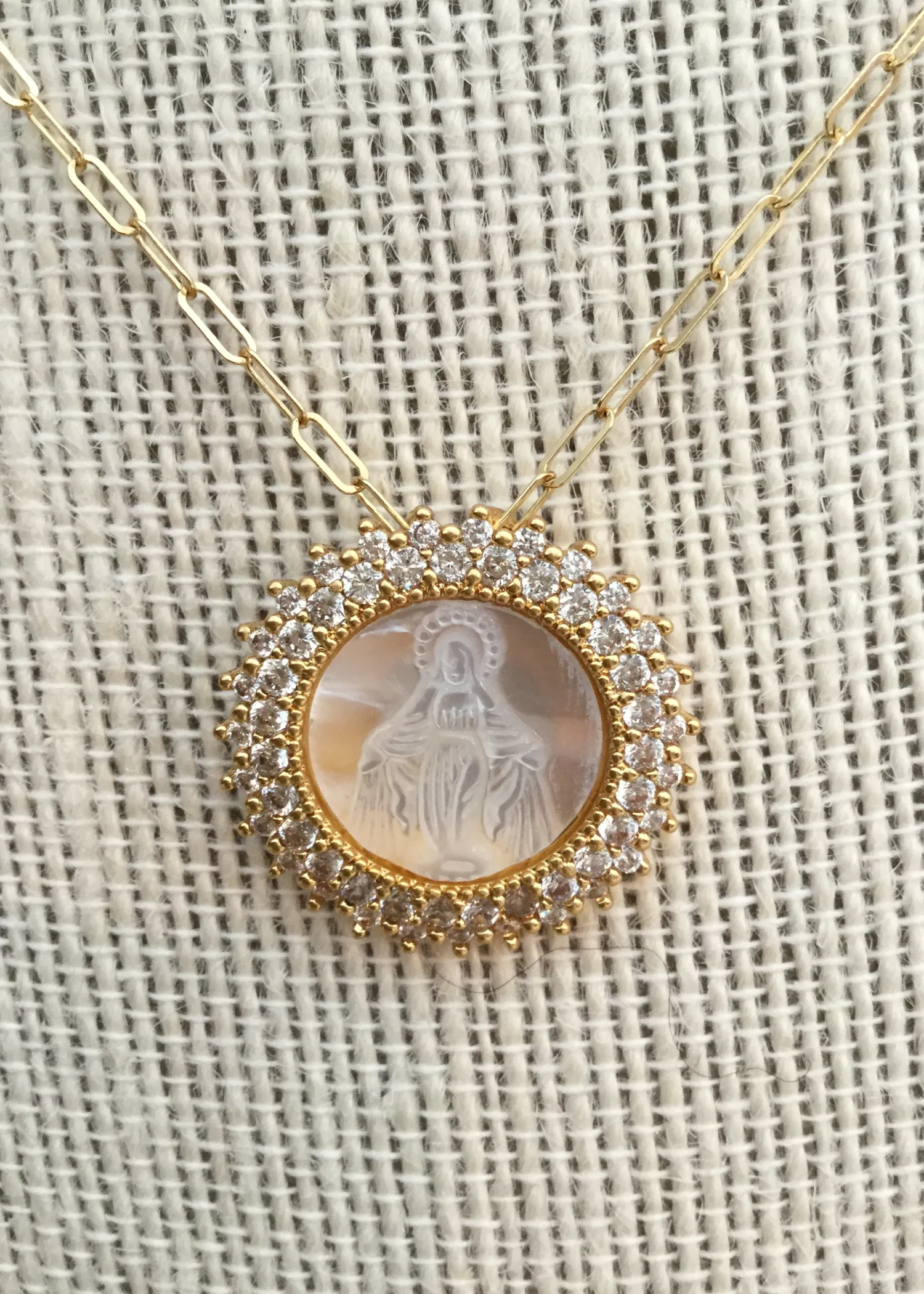 Lady of Grace Medallion Necklace