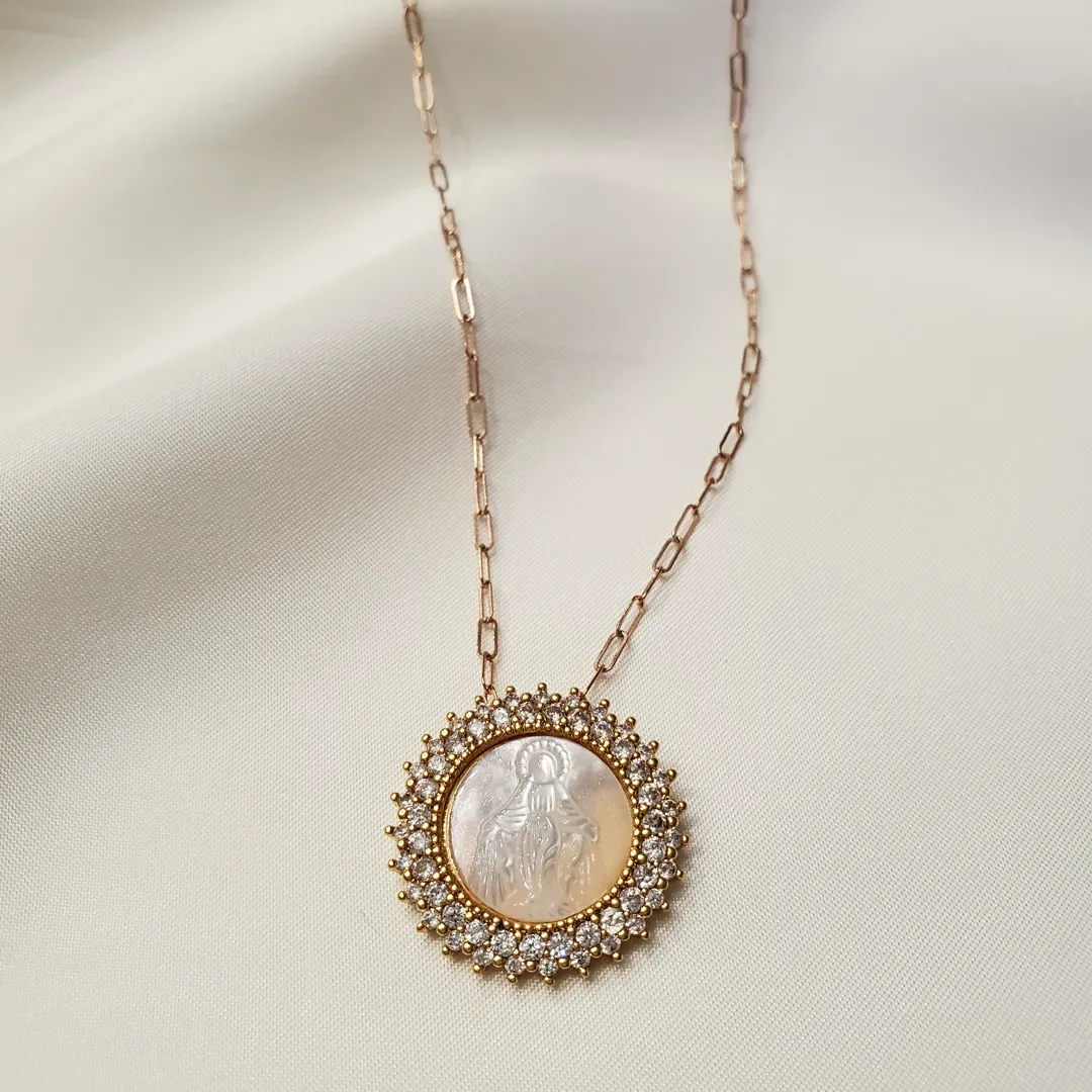 Lady of Grace Medallion Necklace