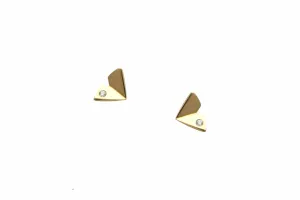 LARGE ORIGAMI STUDS W/ DIAMOND