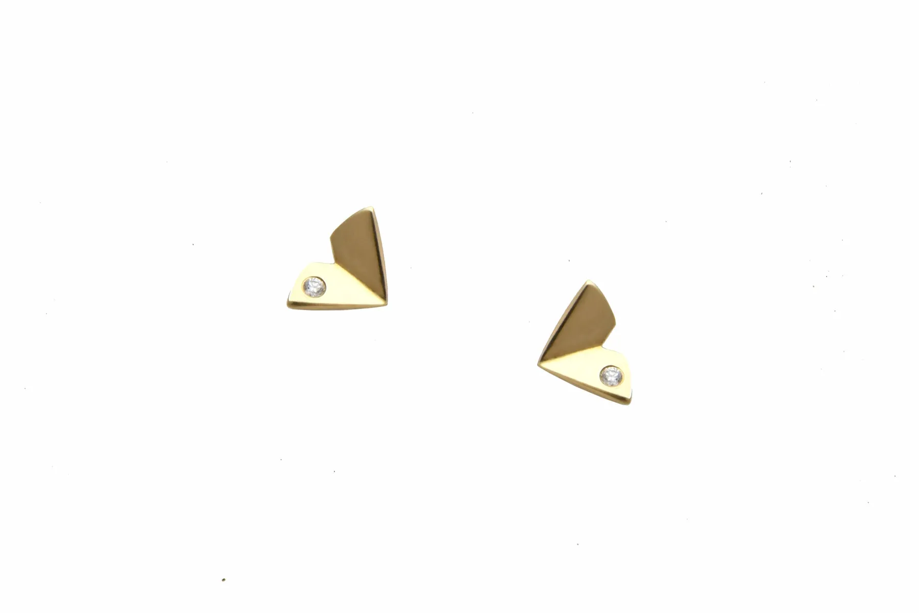 LARGE ORIGAMI STUDS W/ DIAMOND
