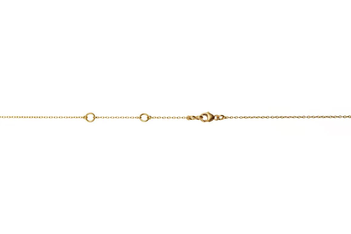 Lariat Necklace with Pavé Plumb Drop