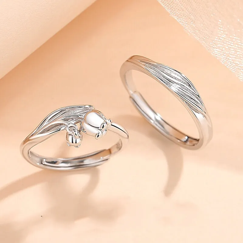Lily of the Valley Matching Rings