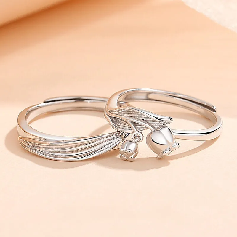 Lily of the Valley Matching Rings