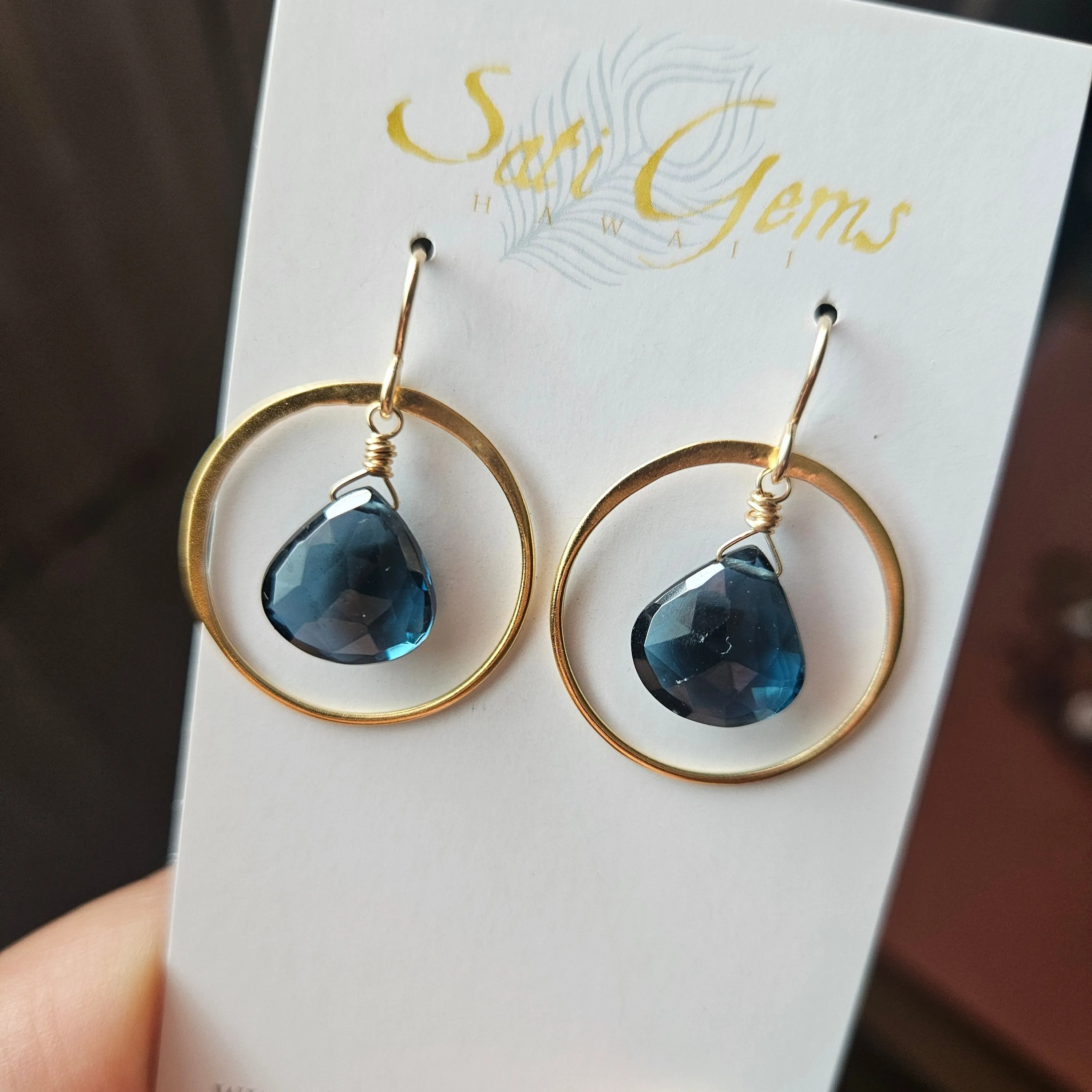 London Blue Topaz Hoop Earrings