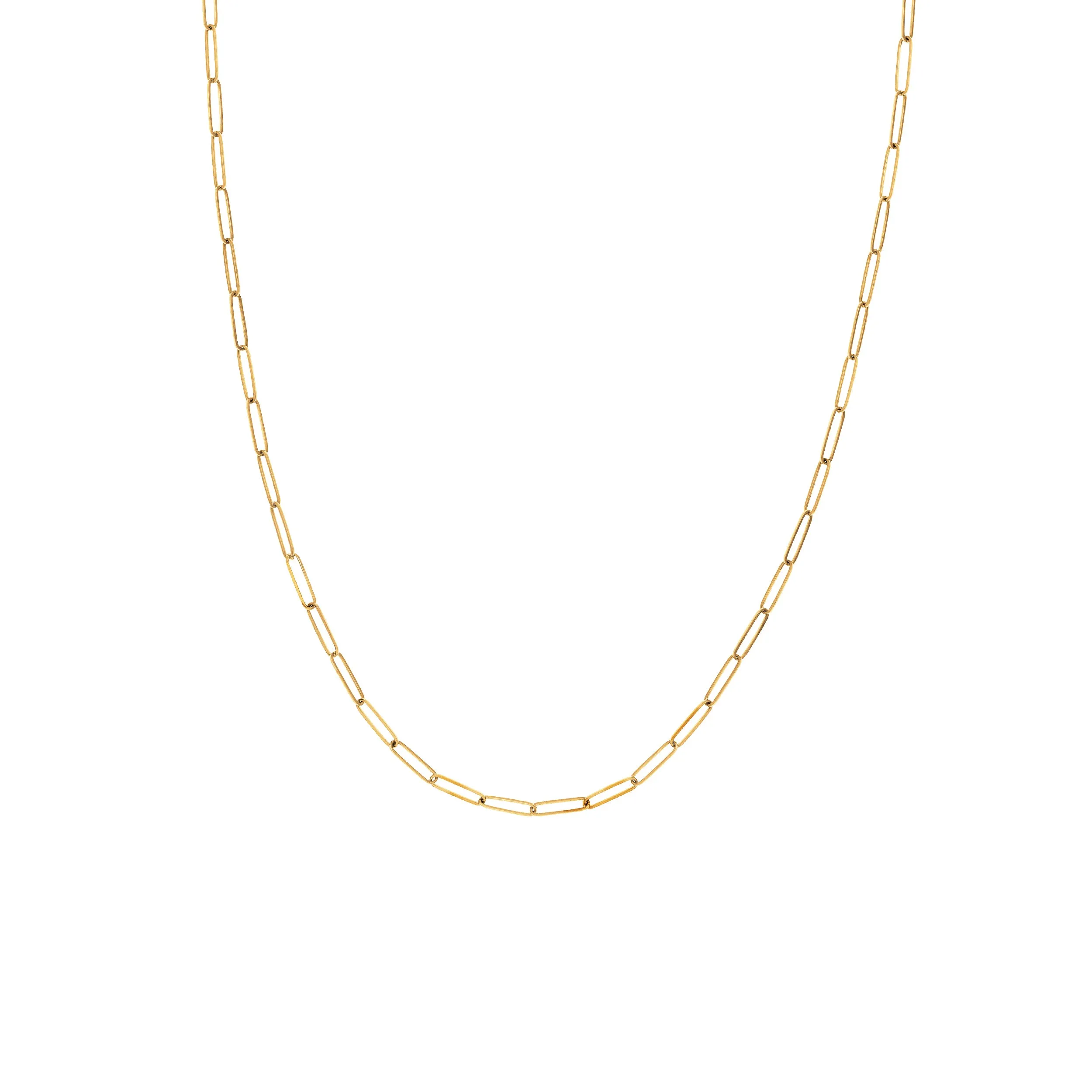 Long Link Gold Chain Necklace 20"