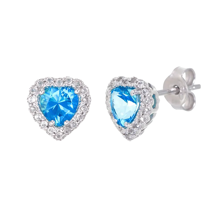 Luscious Passion Topaz Heart Earrings