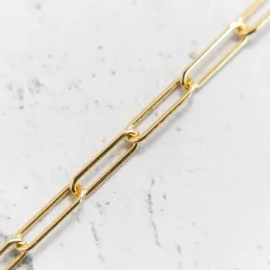 Luxe Paperclip Chain Bracelet in Gold