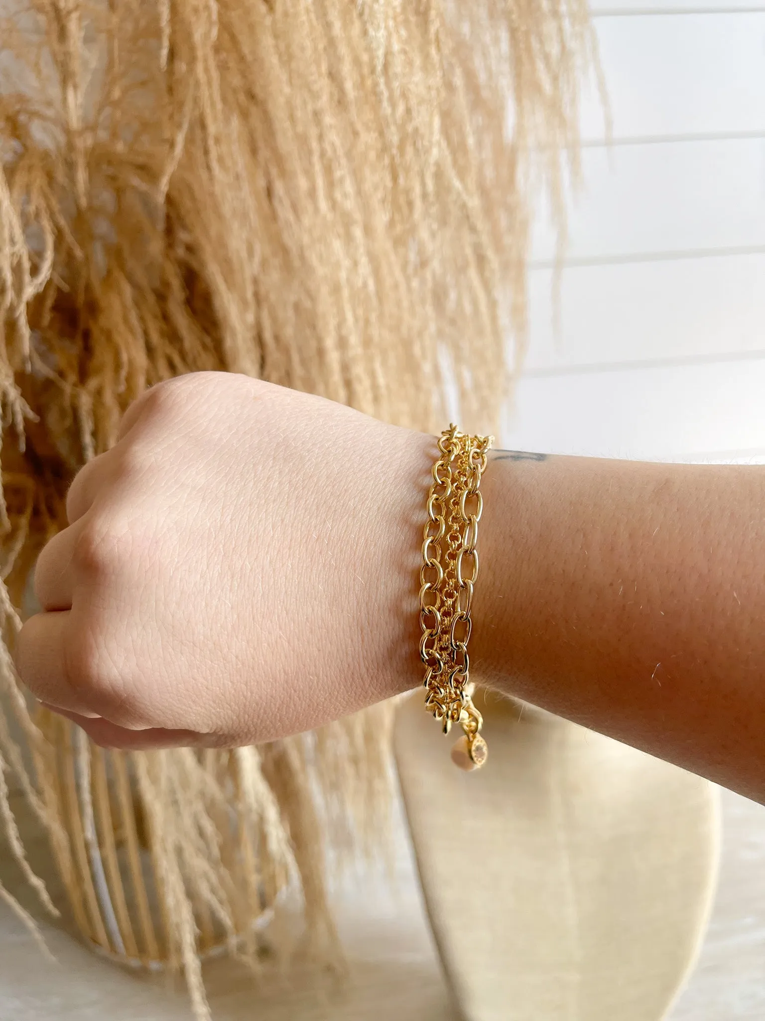 Mac and Me Amour Triple Link Bracelet