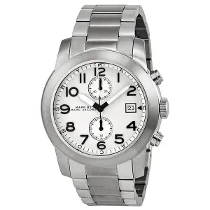 Marc by Marc Jacobs Larry Chronograph White Dial Stainless Steel Men's Watch MBM5030