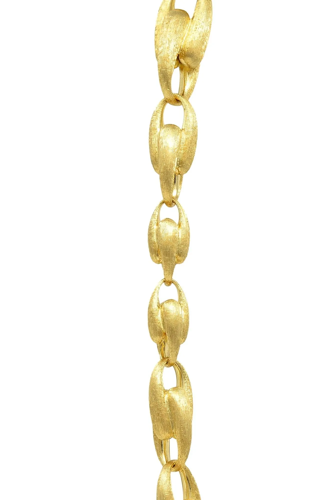 Marco Bicego Brushed 18 Karat Yellow Gold Multi-Strand U Link Lucia Necklace