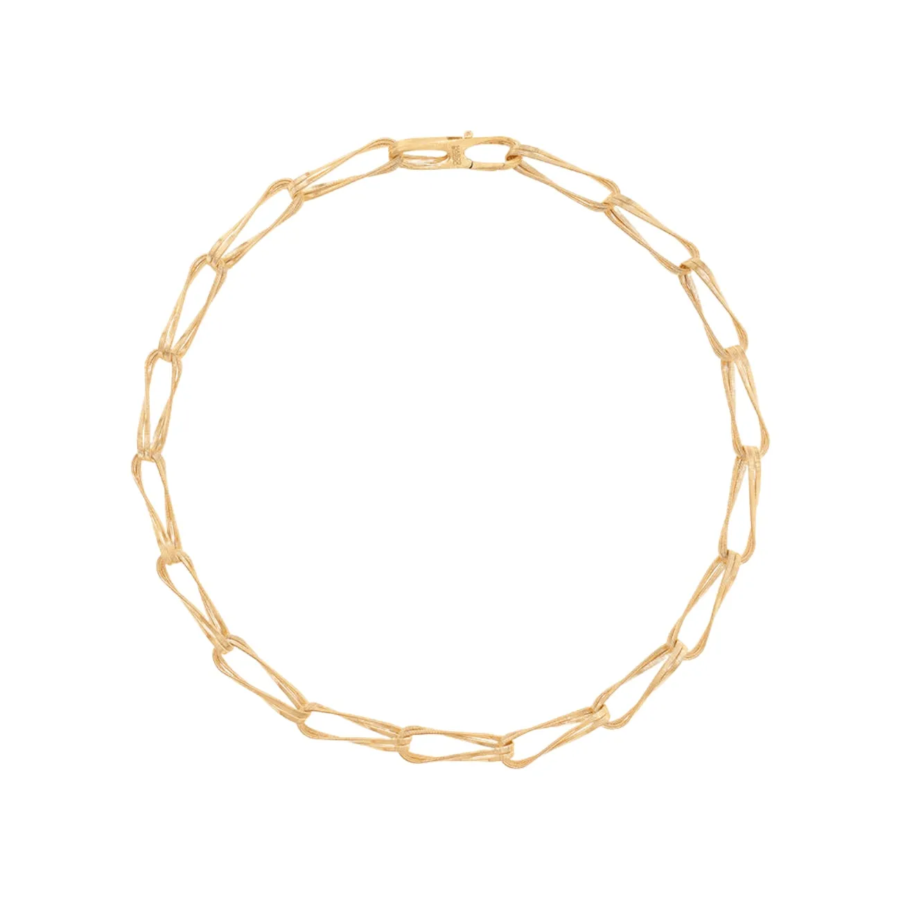 Marrakech 18K Yellow Gold Twisted Double Coil Link Necklace