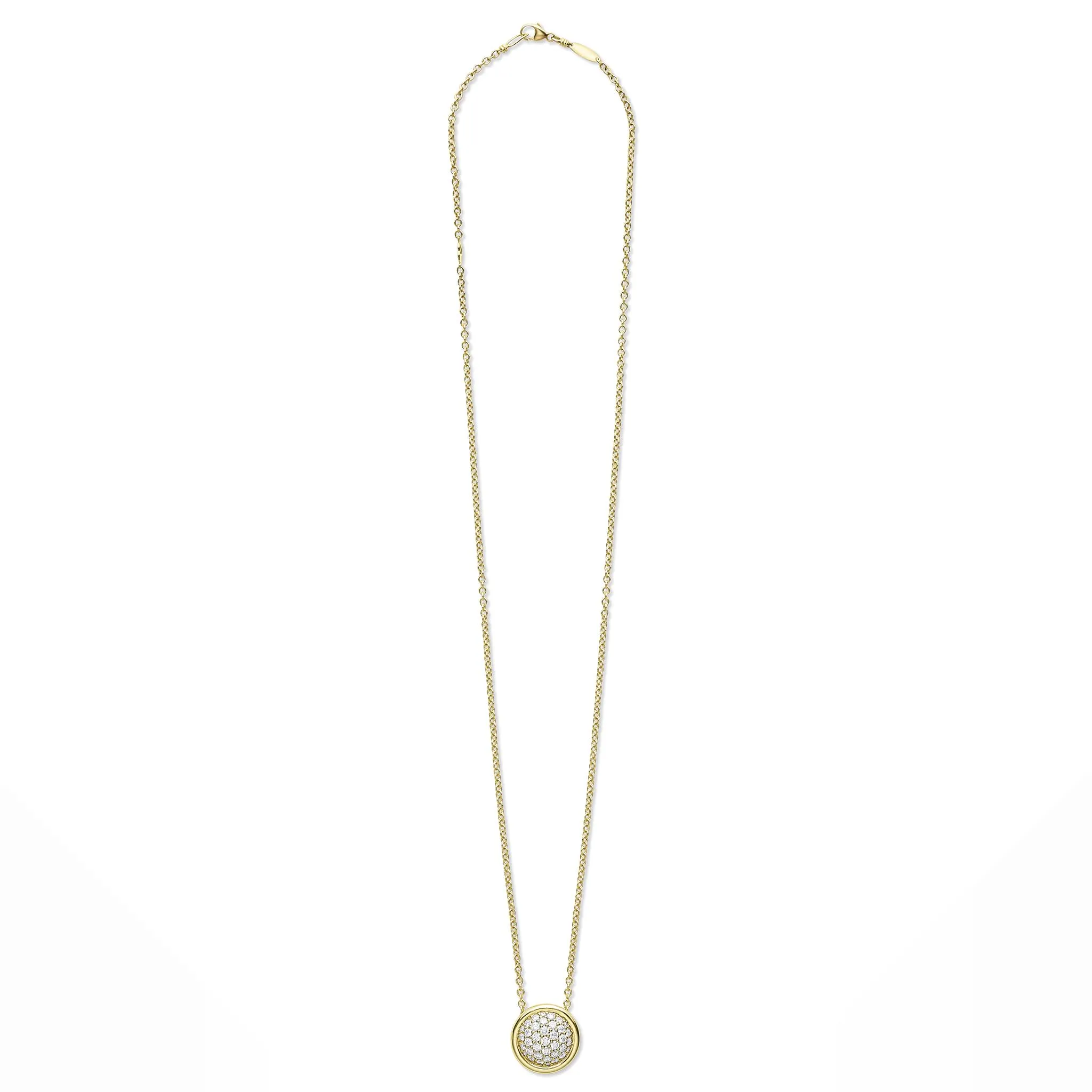 Meridian 18K Gold Diamond Circle Pendant Necklace