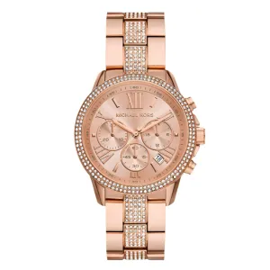 Michael Kors Brynn Ladies Chronograph Rose Gold-Tone Stainless Steel Watch