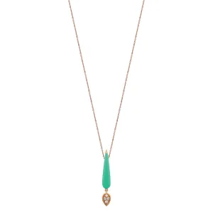 MINI DROP NECKLACE IN NEON GREEN