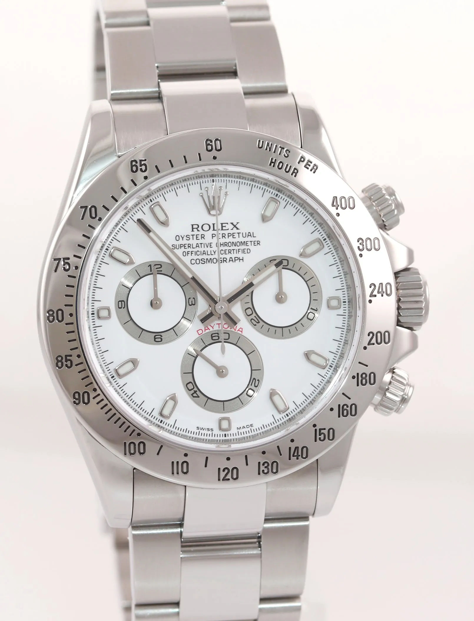 MINT 2011 Rolex Daytona 116520 White Steel New Style Fat Buckle 40mm Watch Box