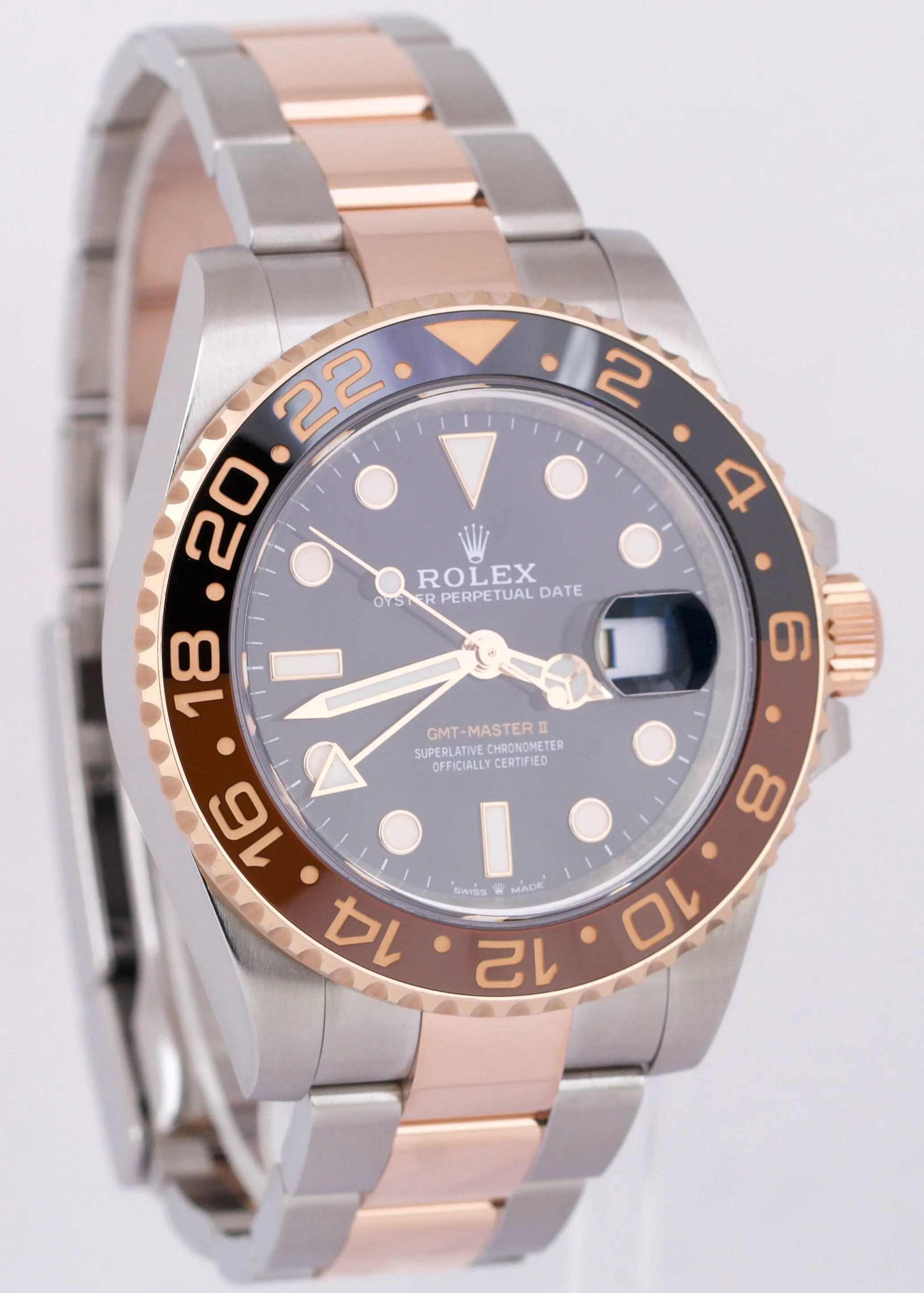 MINT 2021 PAPERS Rolex GMT-Master II 18K Gold ROOT BEER 126711 CHNR 40mm BOX