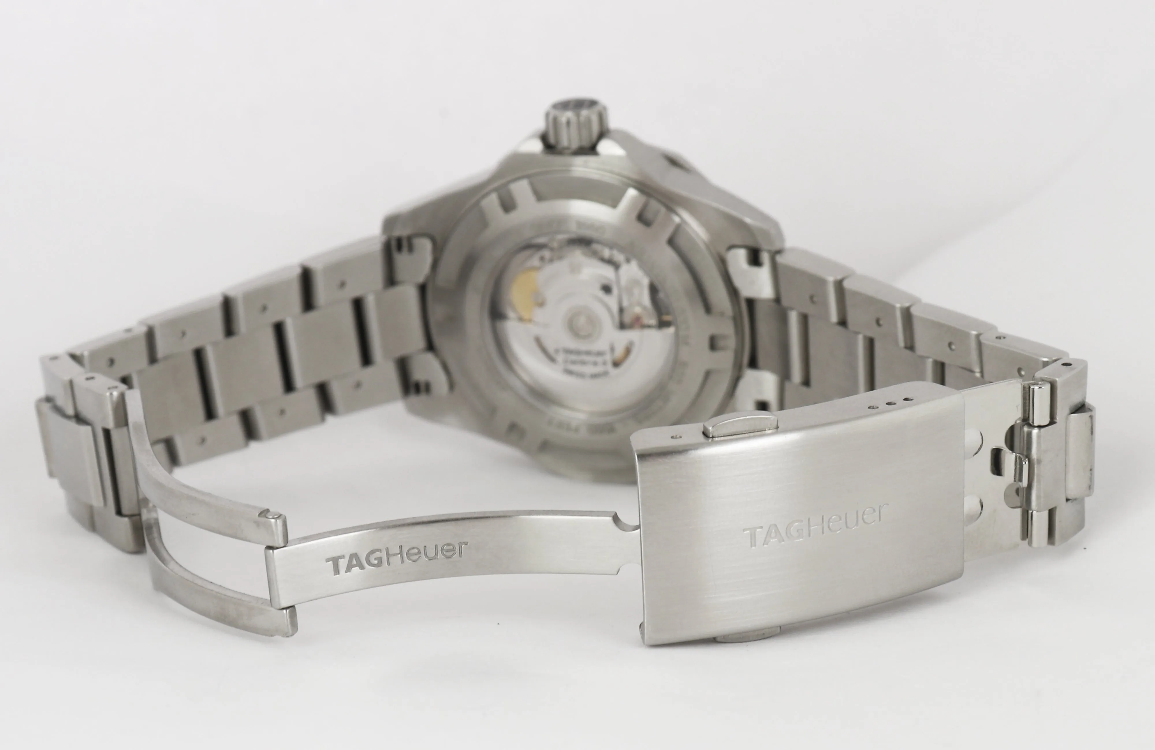 MINT Tag Heuer Aquaracer Calibre 5 Stainless Steel WAJ2111 Silver 43mm Automatic