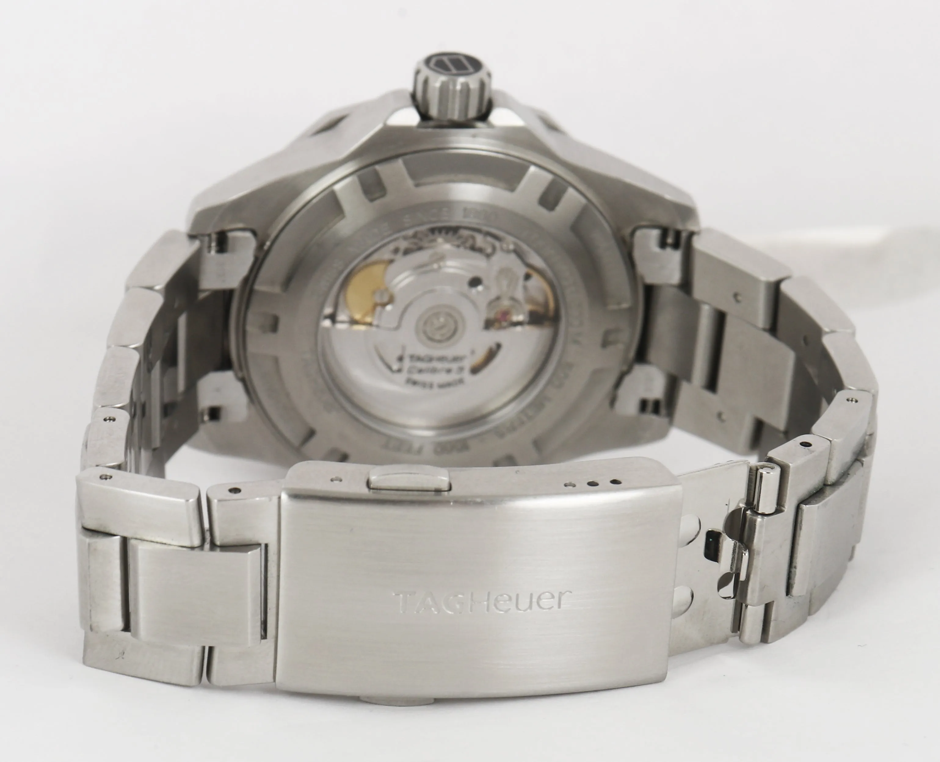 MINT Tag Heuer Aquaracer Calibre 5 Stainless Steel WAJ2111 Silver 43mm Automatic