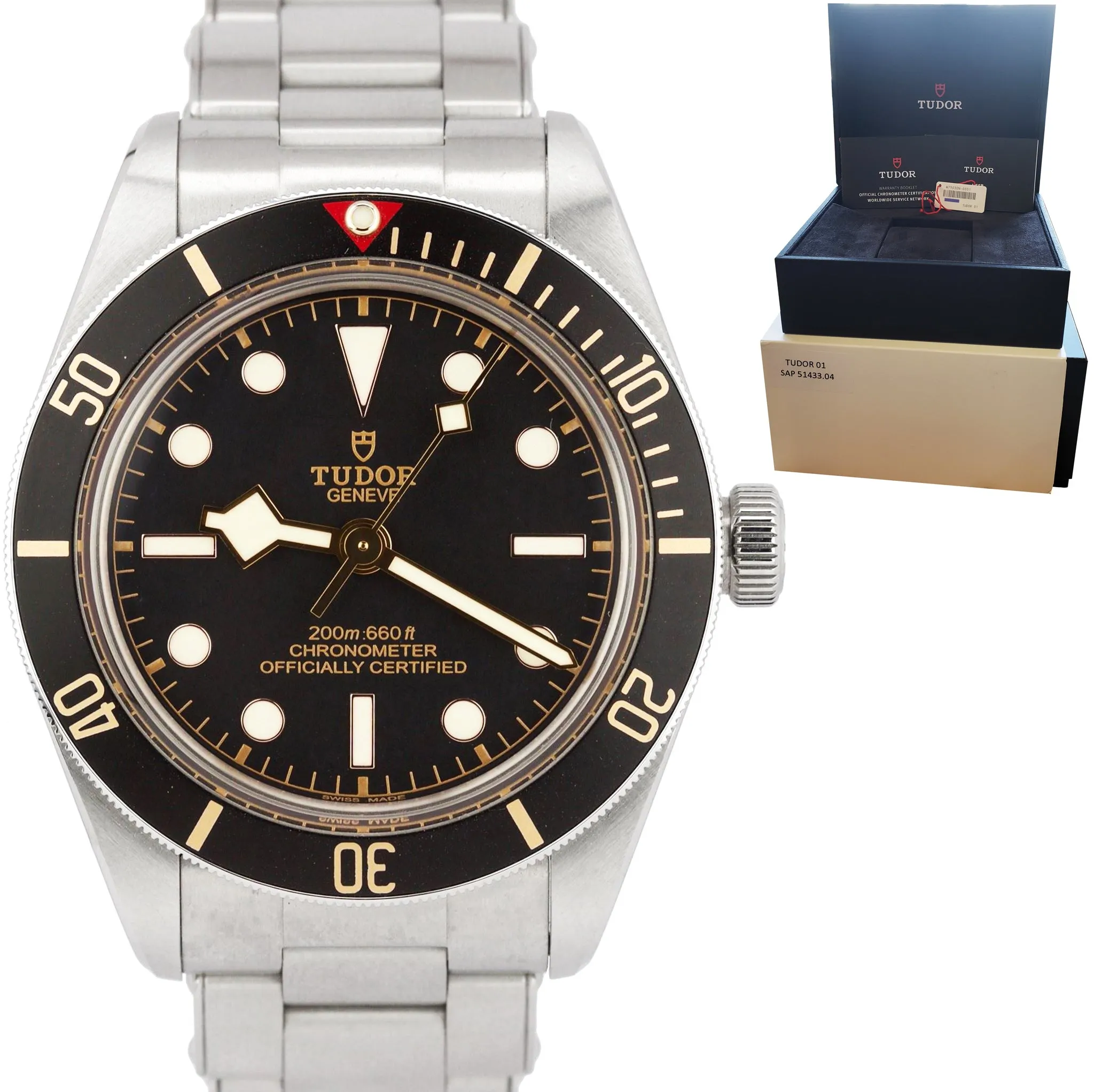 MINT UNPOLISHED Tudor Black Bay Fifty Eight 58 39mm Stainless Steel Watch 79030N