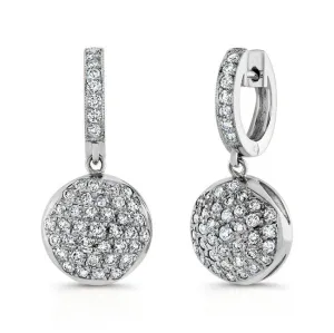 Modern Style Dangling Diamond Earrings