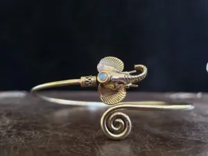 Moonstone Elephant Arm Cuff