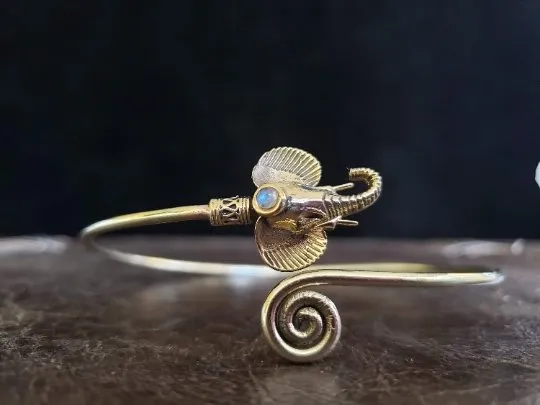 Moonstone Elephant Arm Cuff