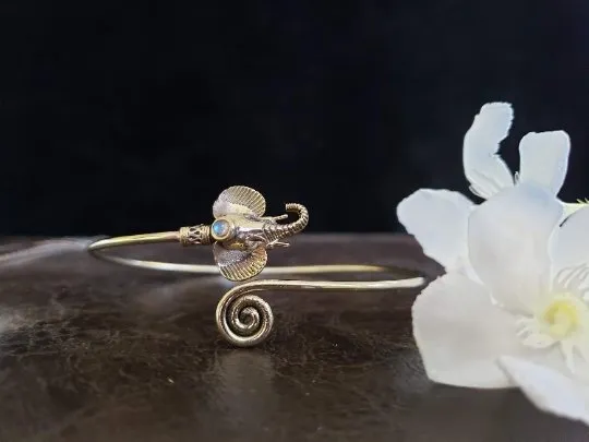 Moonstone Elephant Arm Cuff