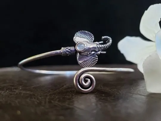 Moonstone Elephant Arm Cuff