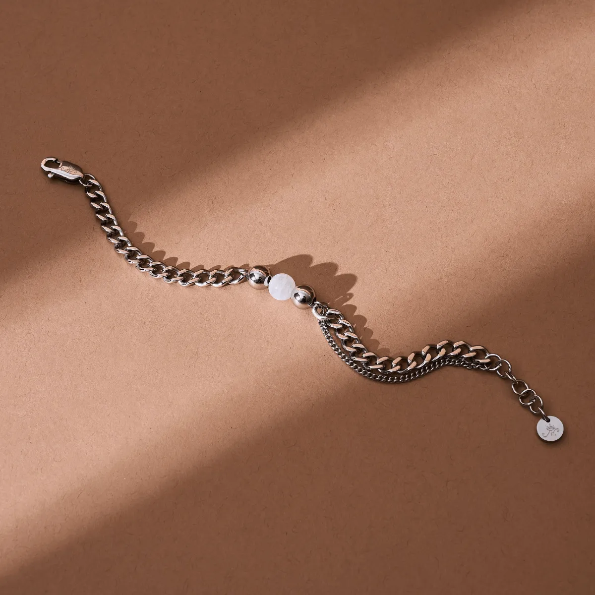 Moonstone x Silver | Gemstone Chain Bracelet