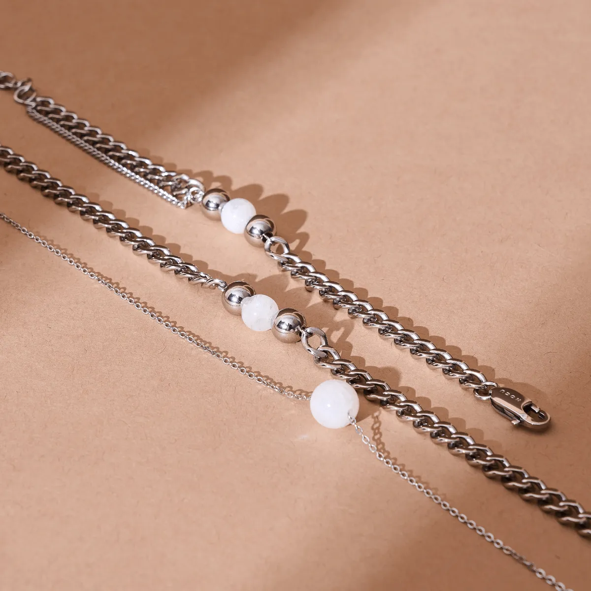 Moonstone x Silver | Gemstone Chain Bracelet
