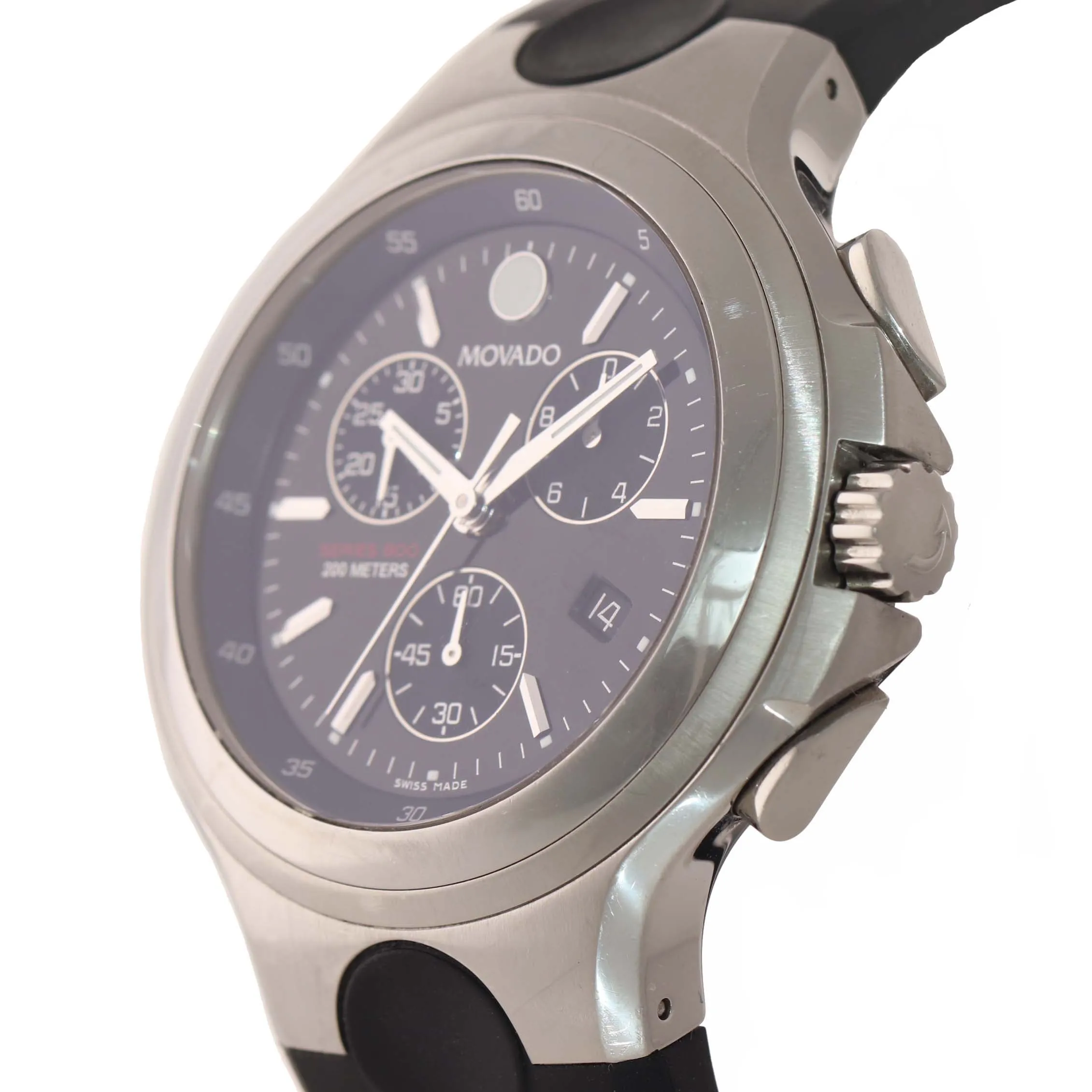 Movado Series 800 84 C5 Stainless Steel 46mm Quartz Chronograph Date Watch
