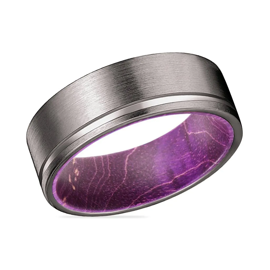 NACH | Purple Wood, Gunmetal Tungsten Offset Groove