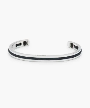 Navarch Cuff Bracelet 6mm in Navy/Silver