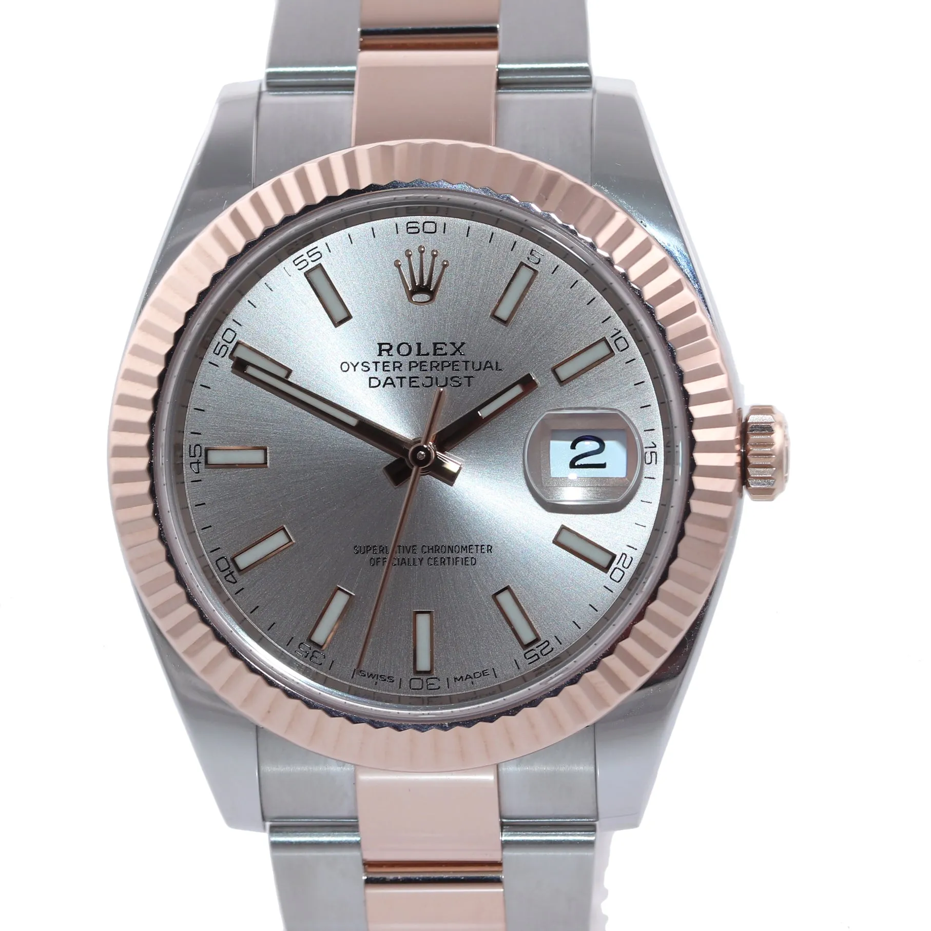 NEW PAPERS Rolex DateJust 41 126331 Sundust Everose Gold 18K Two-Tone Watch Box