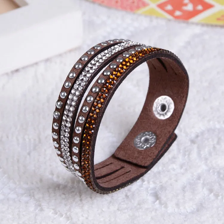 New Unisex Multilayer Leather Bracelet Christmas Gift Charm Bracelets Vintage Jewelry For Women