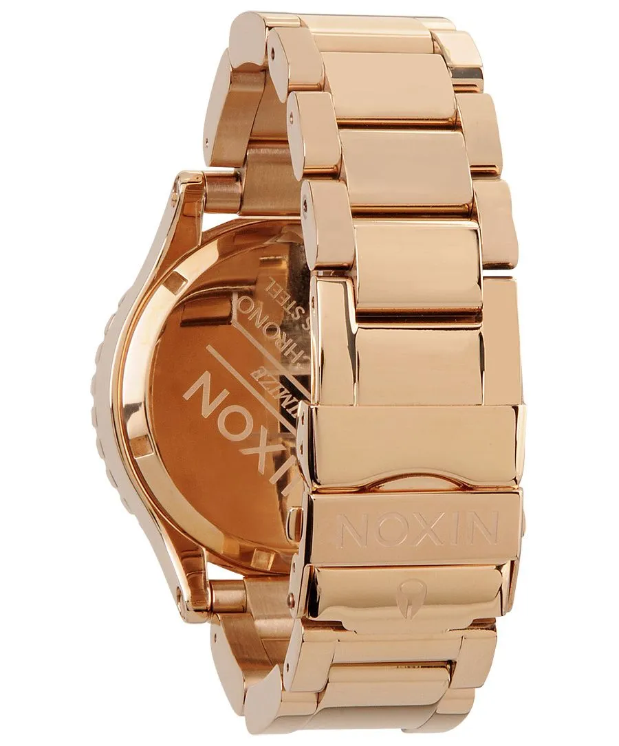 Nixon 42-20 Chronograph Rose Dial Rose Gold-tone Men's Watch Men's Watch A037-897