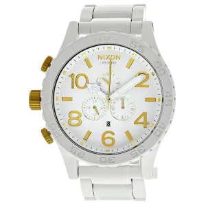 Nixon 51-30 Chronograph White Ion-plated Men's Watch A0831035 A0831035-00