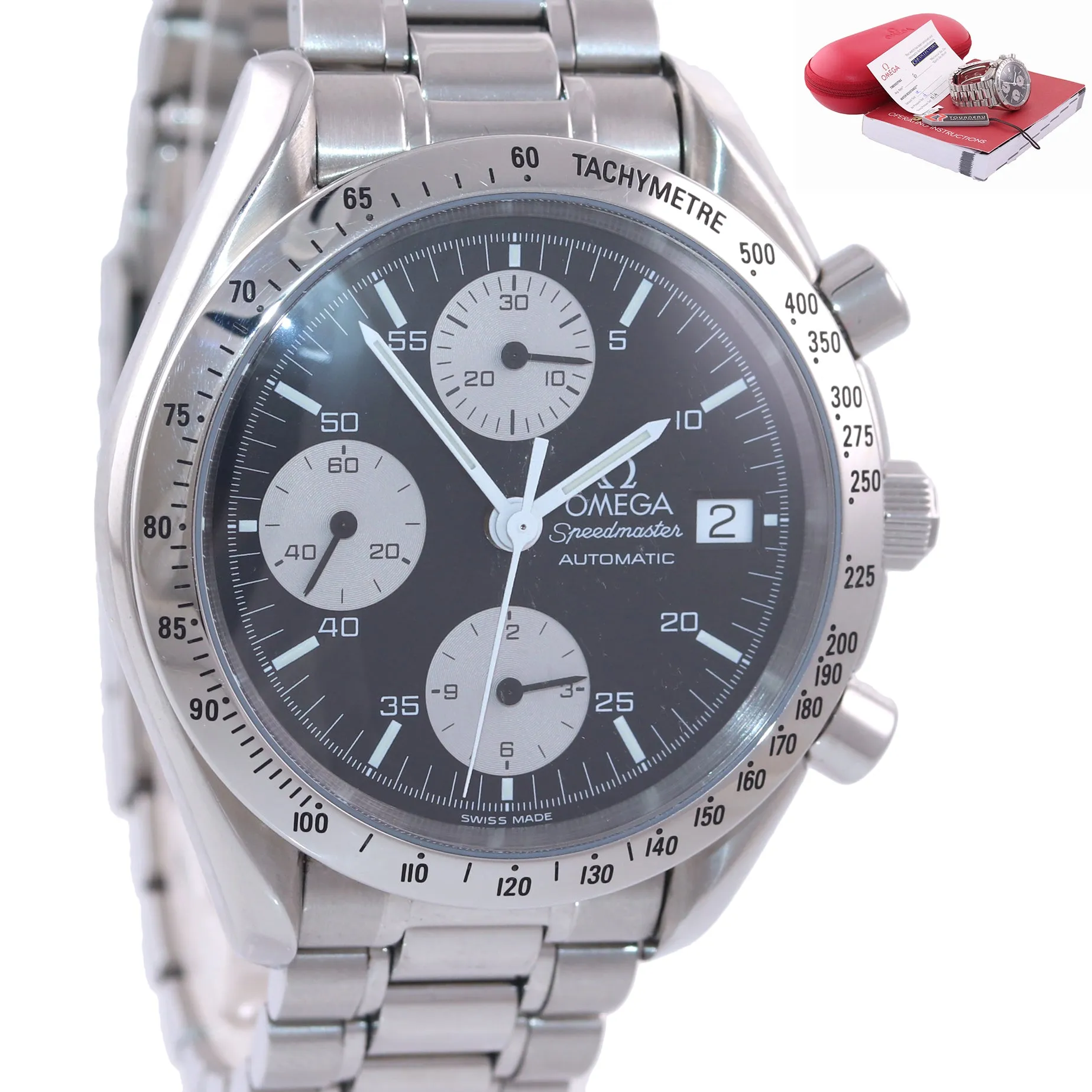 Omega Speedmaster Date Chronograph 3511.50 39mm Steel Panda Dial Watch