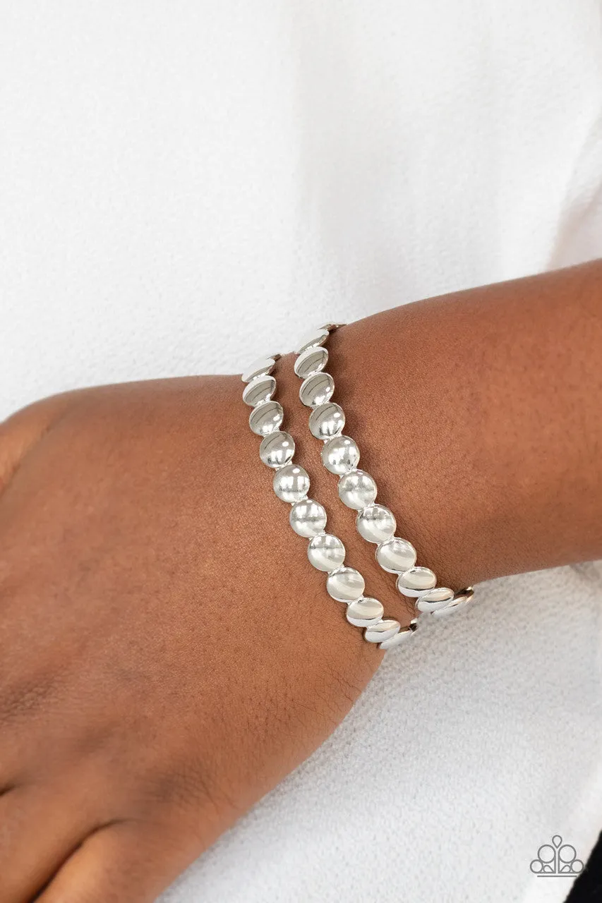 On the Spot Shimmer Silver Paparazzi Bracelet