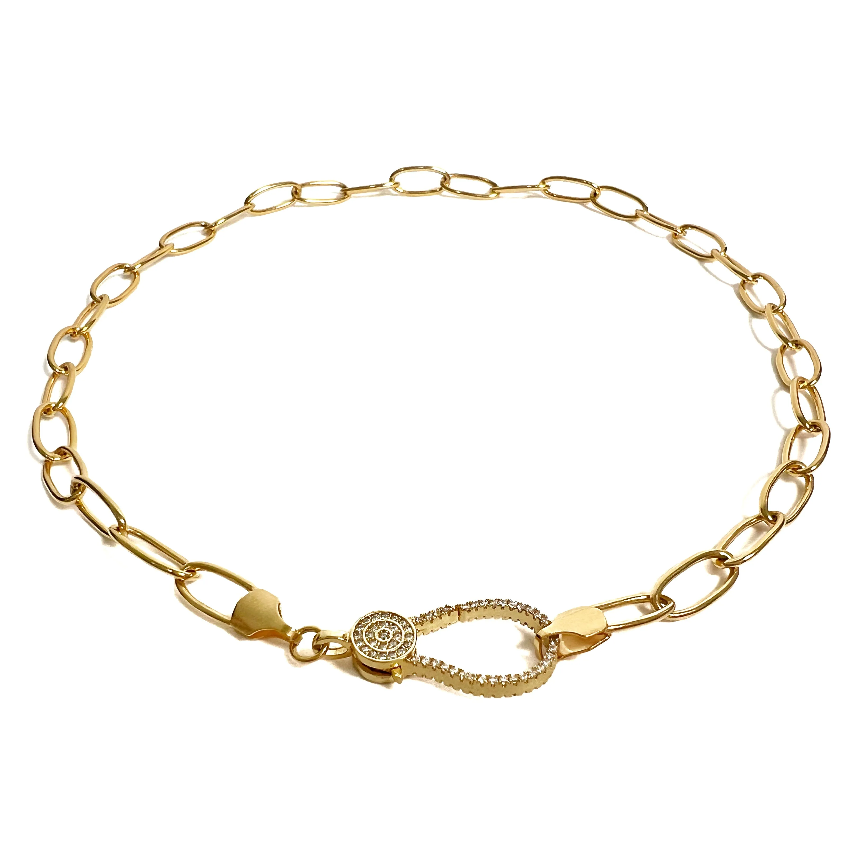 Oval Link with XL Pave Clasp