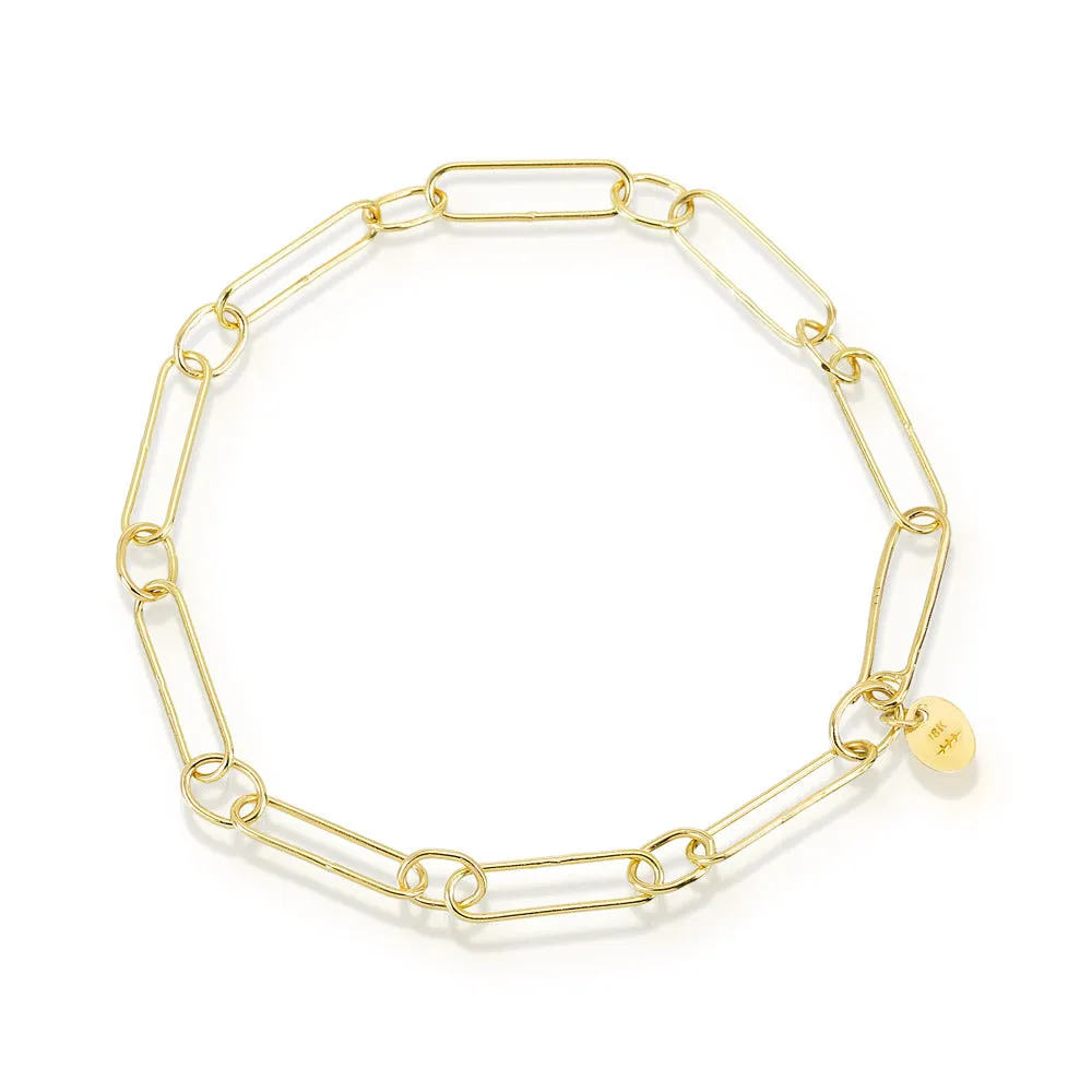 Paperclip and Oval Bracelet