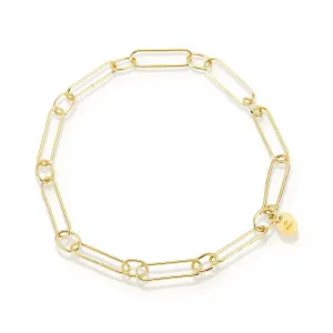 Paperclip and Oval Bracelet