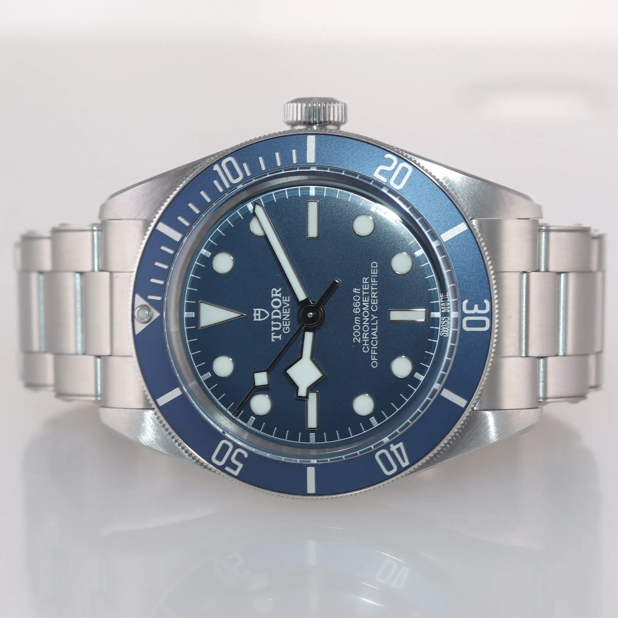 PAPERS Tudor Black Bay Fifty Eight 58 BLUE Stainless Steel Watch 79030B