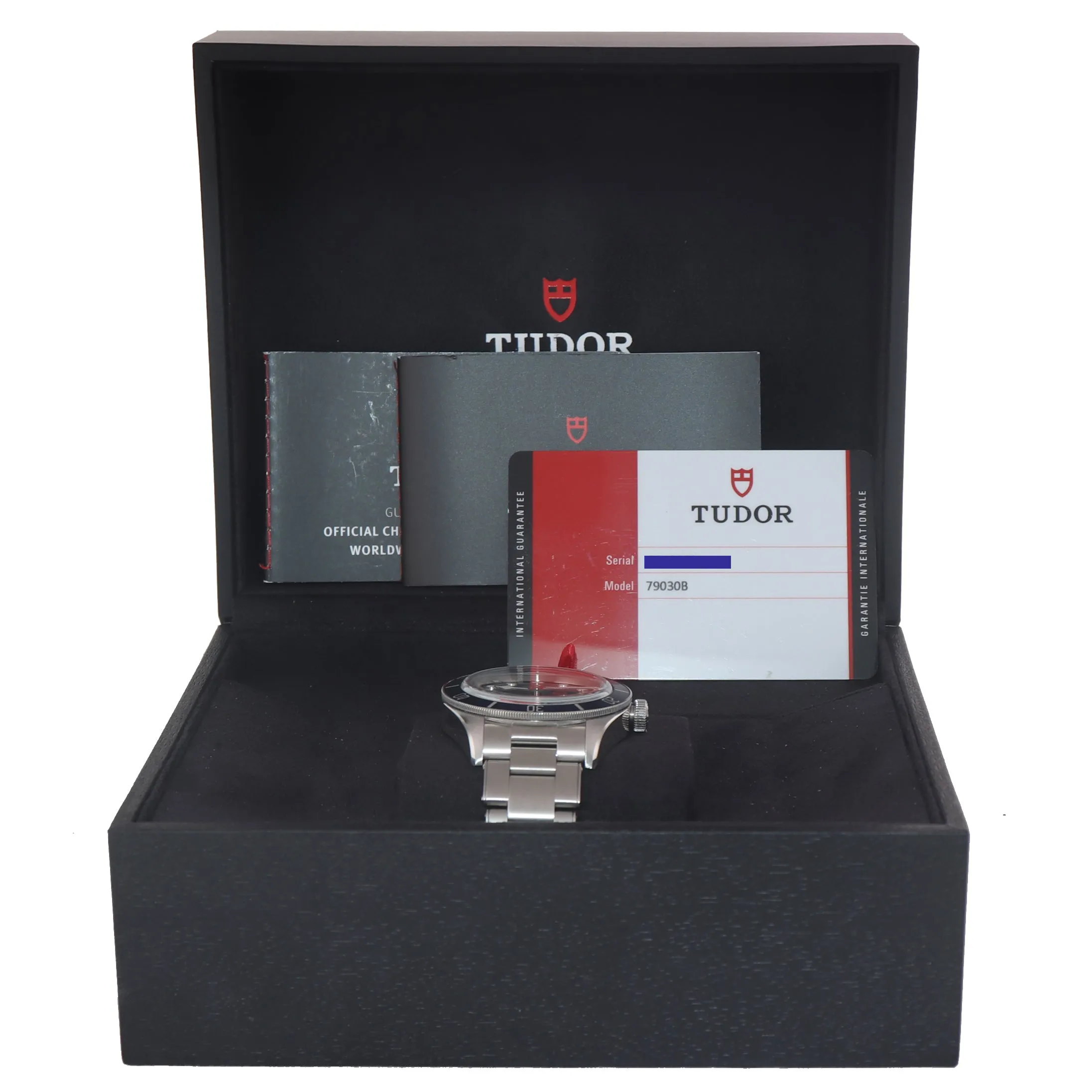 PAPERS Tudor Black Bay Fifty Eight 58 BLUE Stainless Steel Watch 79030B