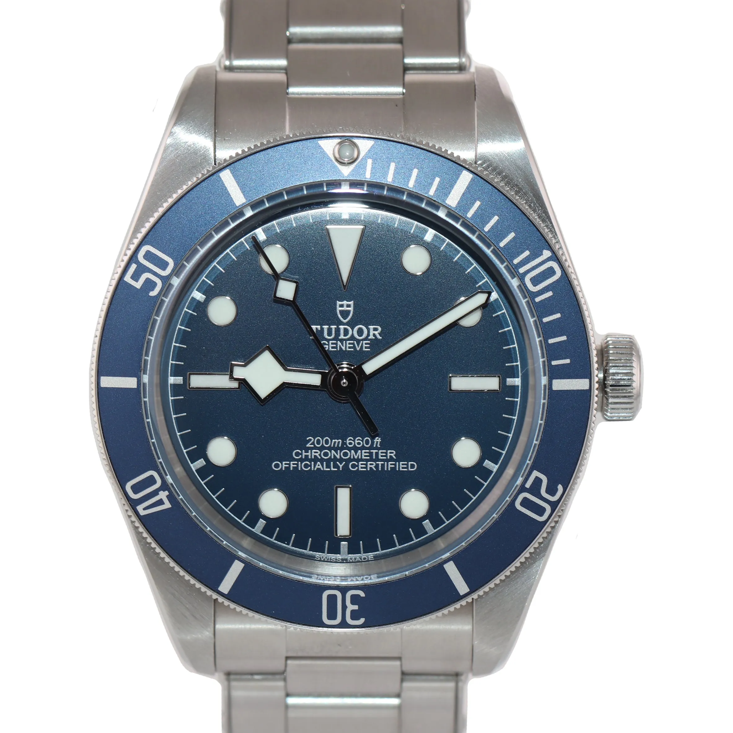 PAPERS Tudor Black Bay Fifty Eight 58 BLUE Stainless Steel Watch 79030B