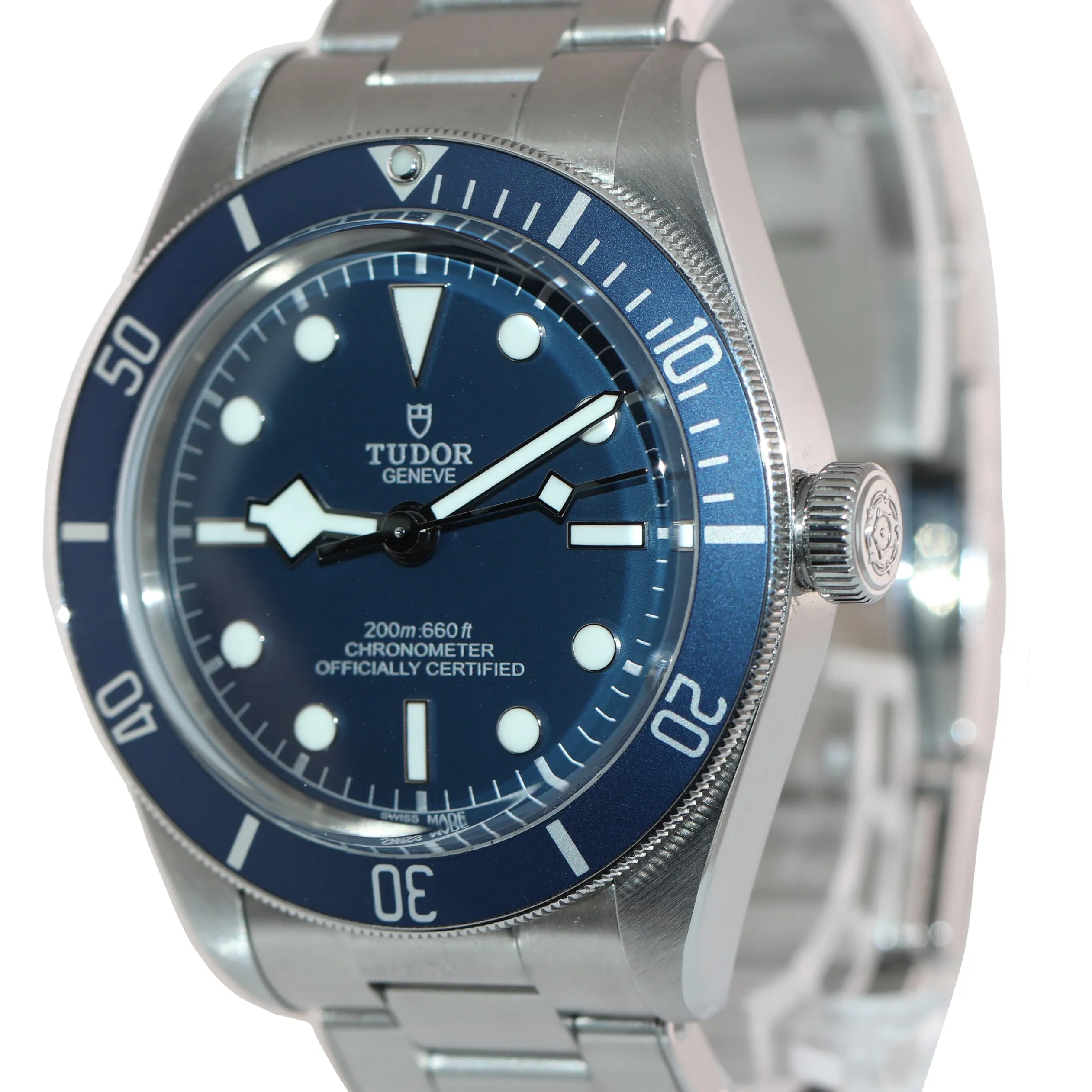 PAPERS Tudor Black Bay Fifty Eight 58 BLUE Stainless Steel Watch 79030B