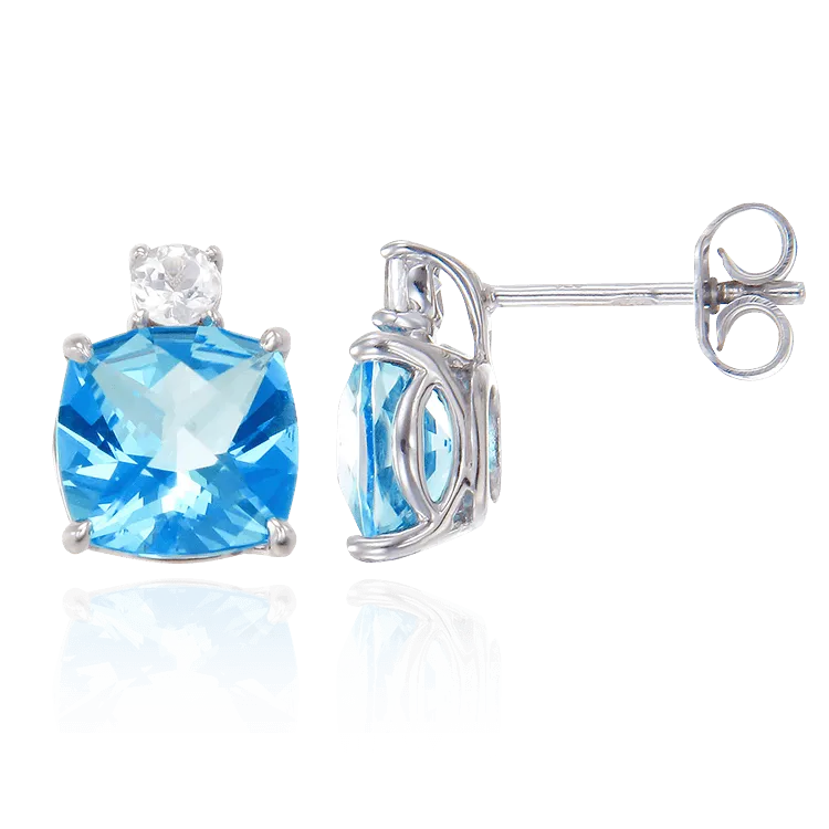 Passion Topaz Sparkling Luscious Earrings with Natural White Topaz