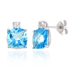 Passion Topaz Sparkling Luscious Earrings with Natural White Topaz