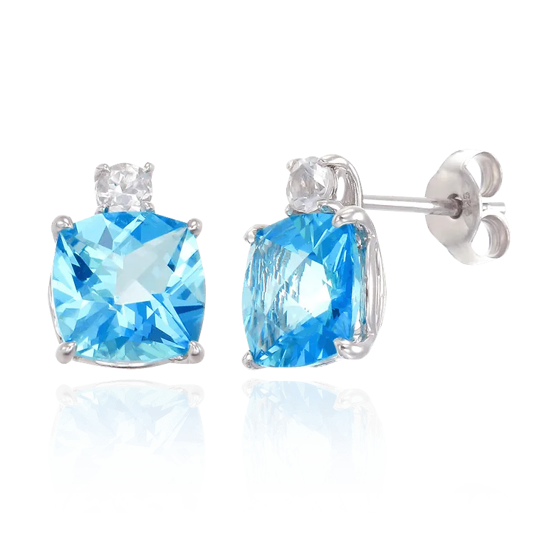 Passion Topaz Sparkling Luscious Earrings with Natural White Topaz